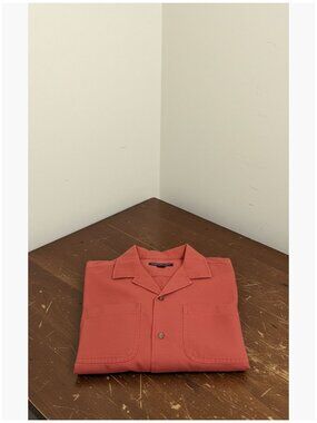 Relaxed Fit Short Sleeve Camp Shirt with Chest Pockets
